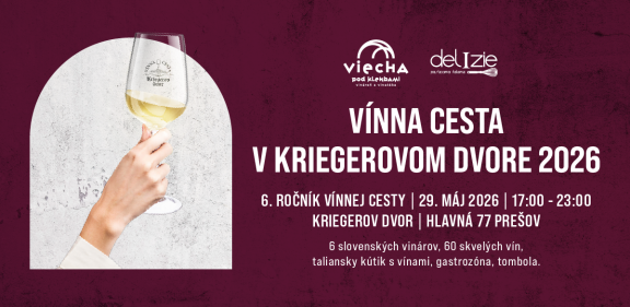 Vínna cesta v Kriegerovom dvore 2026 - banner