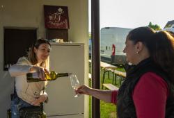 Vínny festival - Bátorové Kosihy - nalievanie vína